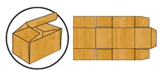 CORTE VINCO <br><br> Caixa tipo box montável com tampa escamoteável
